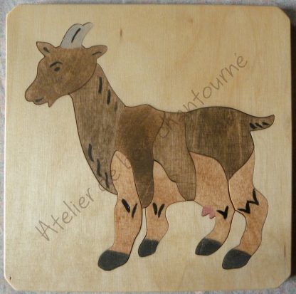 Puzzle chèvre par l'Atelier de bois chantourné