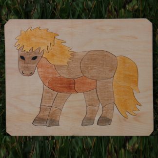Puzzle en bois écologique - Puzzle cheval - Atelier de bois chantourné