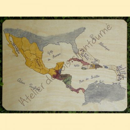 Puzzle Amérique centrale par l'Atelier de bois chantourné