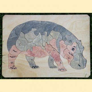 Puzzle hippopotame par l'Atelier de bois chantourné