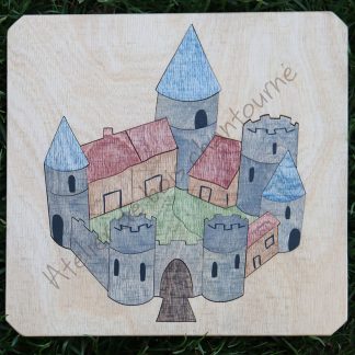 Puzzle château fort en bois par l'Atelier de bois chantournébio