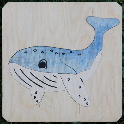 Puzzle baleine - Atelier de bois chantourné