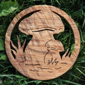 Dessous de plat bois écologique- cèpe - Atelier de bois chantourné -