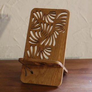Support de téléphone pétales - Atelier de bois chantourné