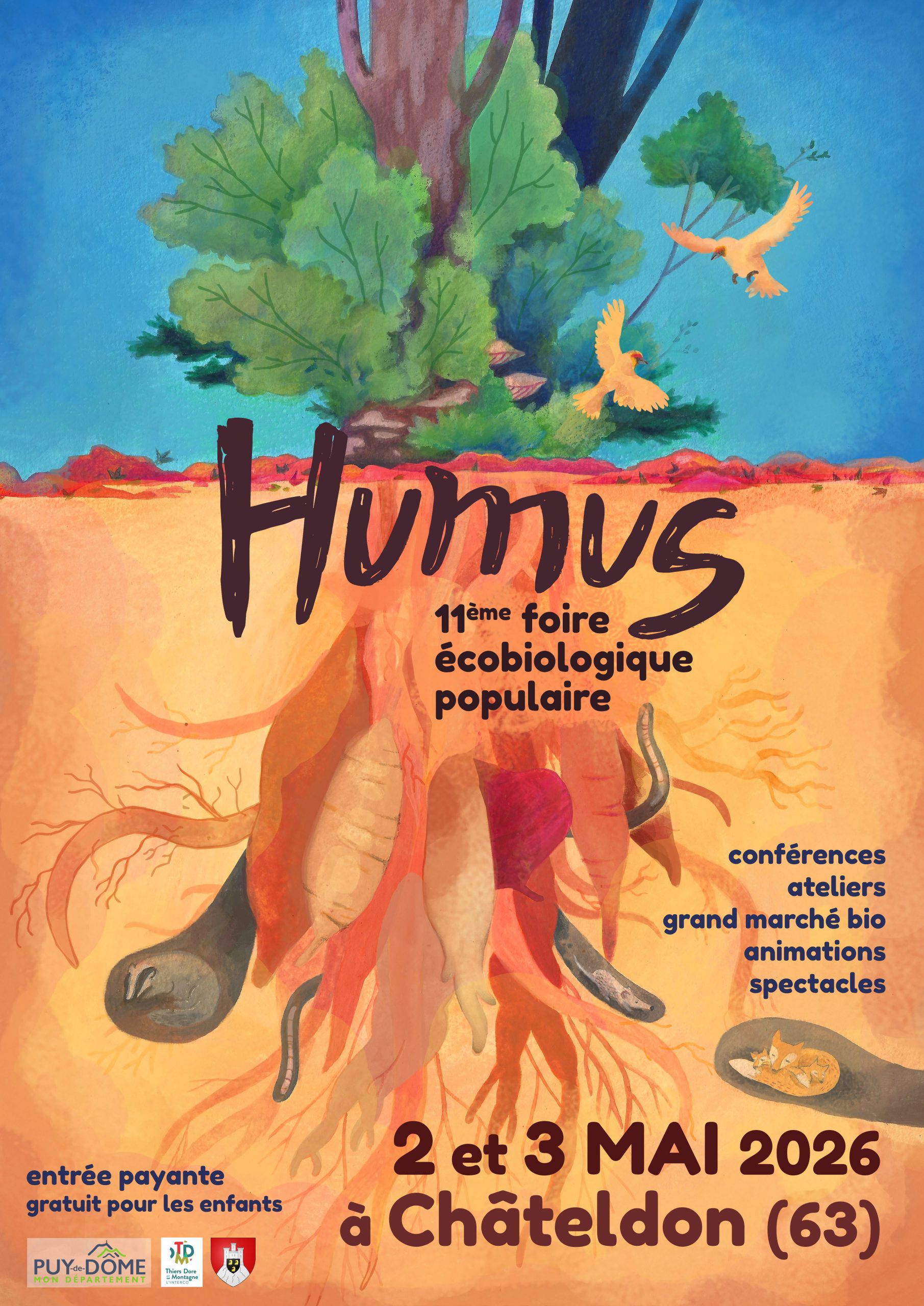 Foire écobiologique de Châteldon, Puy-de-Dôme. 2 et 3 mai 2026